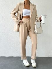 Акція на Костюм жіночий SHEIN GD-00143067 L Світло-бежевий від Rozetka