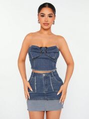Акція на Костюм жіночий SHEIN GD-00154420 S Темно-синій від Rozetka