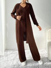 Акція на Костюм жіночий SHEIN GD-00153350 XS Темно-коричневий від Rozetka