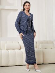 Акція на Жіночий костюм SHEIN GD-00149323 S Синій від Rozetka