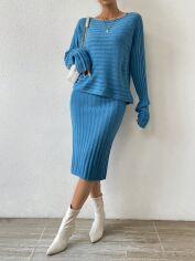 Акція на Костюм жіночий SHEIN GD-00143126 L Блакитний від Rozetka
