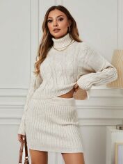 Акція на Костюм жіночий SHEIN GD-00125160 L Молочний від Rozetka