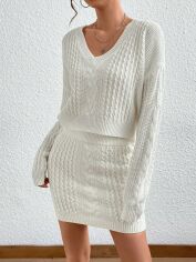 Акція на Костюм жіночий SHEIN GD-00146089 M Молочний від Rozetka