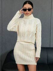Акція на Костюм жіночий SHEIN GD-00099220 S Світло-бежевий від Rozetka