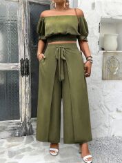Акція на Костюм жіночий SHEIN GD-00124551 XL Світло-зелений від Rozetka