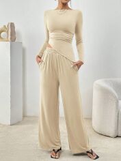Акція на Костюм жіночий SHEIN GD-00164909 M Бежевий від Rozetka