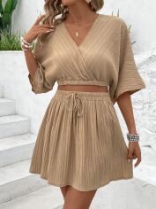 Акція на Костюм жіночий SHEIN GD-00124399 L Світло-бежевий від Rozetka
