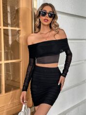 Акція на Костюм жіночий SHEIN GD-00124208 XL Чорний від Rozetka