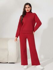 Акція на Костюм жіночий SHEIN GD-00124479 S Бордовий від Rozetka
