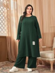 Акція на Костюм жіночий SHEIN GD-00095941 XL Темно-зелений від Rozetka