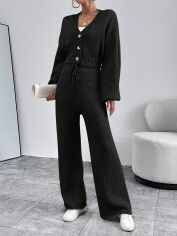 Акція на Костюм жіночий SHEIN GD-00153440 XS Чорний від Rozetka
