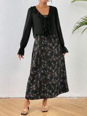 Акція на Костюм жіночий SHEIN GD-00149558 S Чорний від Rozetka