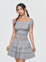 Акція на Костюм жіночий SHEIN GD-00123863 S Світло-сірий від Rozetka