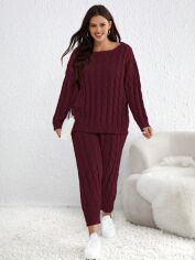 Акція на Костюм жіночий SHEIN GD-00137228 XL Вишневий від Rozetka
