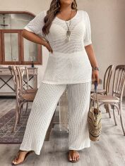 Акція на Костюм жіночий SHEIN GD-00138401 2XL Білий від Rozetka