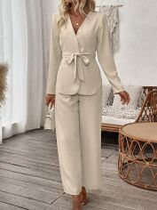 Акція на Костюм жіночий SHEIN GD-00132619 L Пудровий від Rozetka