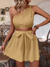Акція на Костюм жіночий SHEIN GD-00144022 L Бежевий від Rozetka
