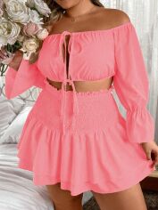 Акція на Костюм жіночий SHEIN GD-00139322 3XL Світло-рожевий від Rozetka