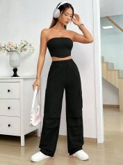 Акція на Костюм жіночий SHEIN GD-00124293 L Чорний від Rozetka