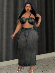 Акція на Костюм жіночий SHEIN GD-00138474 2XL Чорний від Rozetka