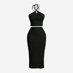 Акція на Костюм жіночий SHEIN GD-00124562 3XL Чорний від Rozetka