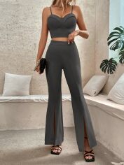 Акція на Костюм жіночий SHEIN GD-00144289 L Темно-сірий від Rozetka