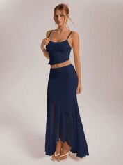 Акція на Костюм жіночий SHEIN GD-00131089 L Темно-синій від Rozetka