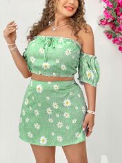 Акція на Костюм жіночий SHEIN GD-00139415 3XL Світло-зелений від Rozetka