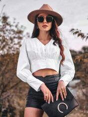 Акція на Топ жіночий SHEIN GD-00149437 S Білий від Rozetka
