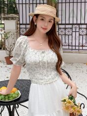 Акція на Топ жіночий SHEIN GD-00152412 XL Білий від Rozetka