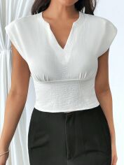 Акція на Топ жіночий SHEIN GD-00150058 S Білий від Rozetka