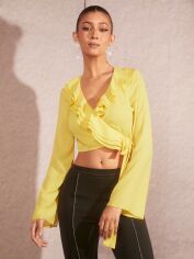 Акція на Топ жіночий SHEIN GD-00149982 S Жовтий від Rozetka