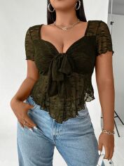 Акція на Топ жіночий SHEIN GD-00132577 4XL Хакі від Rozetka