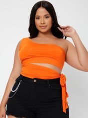 Акція на Топ жіночий SHEIN GD-00161171 XL Помаранчевий від Rozetka