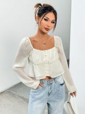 Акція на Топ жіночий SHEIN GD-00095402 M Молочний від Rozetka