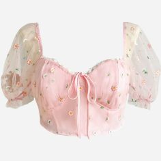 Акція на Топ жіночий SHEIN GD-00138515 2XL Світло-рожевий від Rozetka