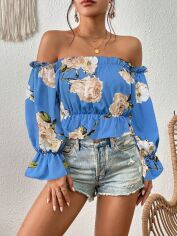 Акція на Топ жіночий SHEIN GD-00111684 XS Блакитний від Rozetka