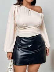 Акція на Топ жіночий SHEIN GD-00133102 3XL Кремовий від Rozetka