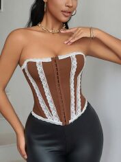 Акція на Топ жіночий SHEIN GD-00134714 M Коричневий від Rozetka