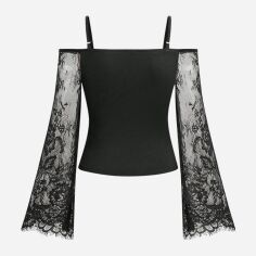 Акція на Топ жіночий SHEIN GD-00134891 L Чорний від Rozetka