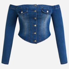 Акція на Топ жіночий SHEIN GD-00132049 4XL Синій від Rozetka
