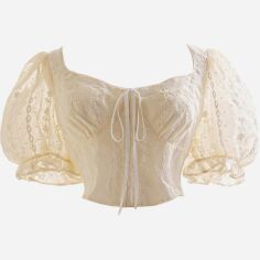 Акція на Топ жіночий SHEIN GD-00152617 XL Молочний від Rozetka