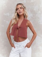Акція на Топ жіночий SHEIN GD-00111513 S Теракотовий від Rozetka