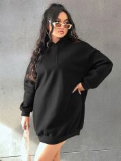 Акція на Худі жіноче SHEIN GD-00123138 XL Чорне від Rozetka