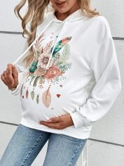 Акція на Худі для вагітних жіноче SHEIN GD-00131764 S Біле від Rozetka