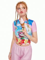 Акція на Футболка жіноча SHEIN GD-00153515 XS Різнокольорова від Rozetka