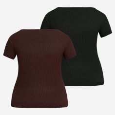 Акція на Набір футболок жіночих SHEIN GD-00135538 XL 2 шт Різнокольорових від Rozetka