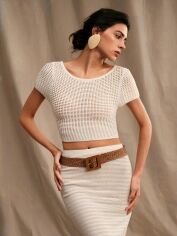 Акція на Жіноча футболка SHEIN GD-00152499 XL Біла від Rozetka