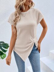 Акція на Жіноча футболка SHEIN GD-00148937 S Кремова від Rozetka