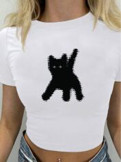 Акція на Футболка жіноча SHEIN GD-00123111 L Біла від Rozetka
